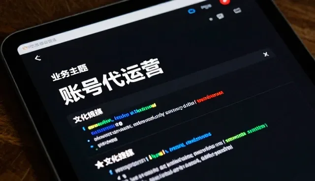 账号代运营的日常维护与内容优化策略