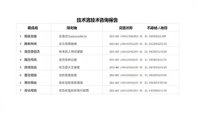 技术咨询服务在不同应用场景中的性能表现分析
