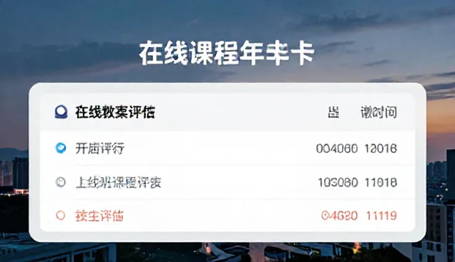 在线课程教学效果评估的性能表现与适用场景分析
